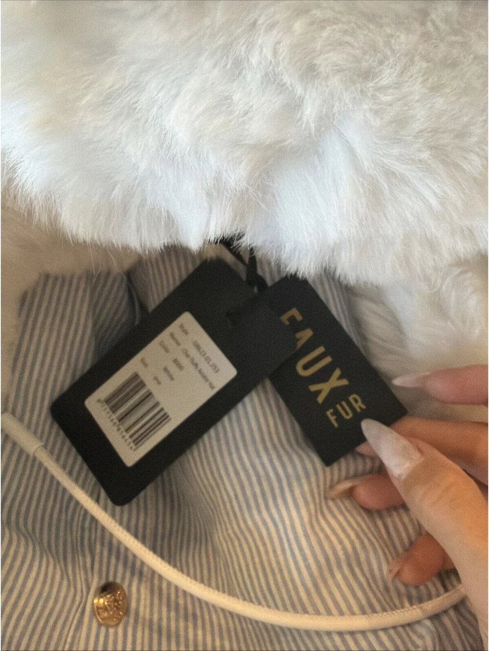 Goldbergh Cher Fluffy$300 White Aviator Hat